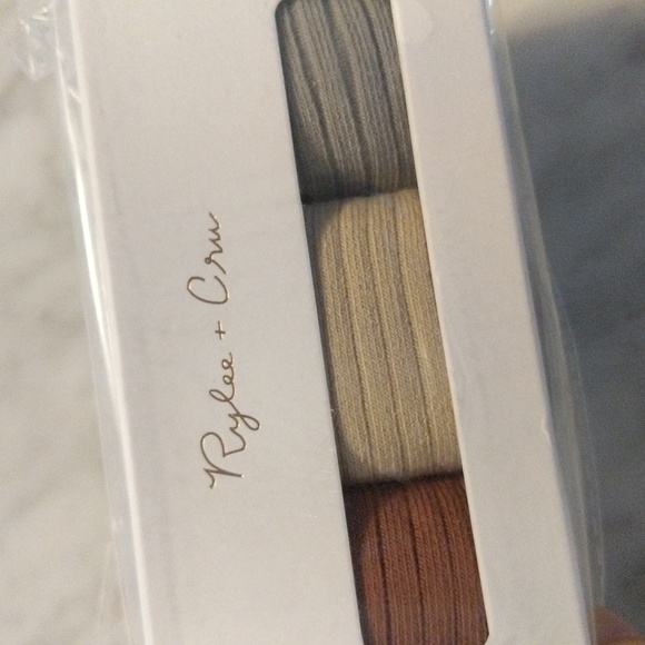 NWT Rylee and Cru Solid Ribbed Socks -3 Pack Rib Knit Knee Socks - Picture 2 of 9